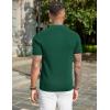 imageCOOFANDY Mens Slim Fit Knit Polo Shirts Business Lightweight Polo Sweater Casual Summer Ribbed Textured Collared T ShirtGreen