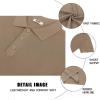 imageCOOFANDY Mens Slim Fit Knit Polo Shirts Business Lightweight Polo Sweater Casual Summer Ribbed Textured Collared T ShirtKhaki