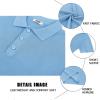 imageCOOFANDY Mens Slim Fit Knit Polo Shirts Business Lightweight Polo Sweater Casual Summer Ribbed Textured Collared T ShirtLight Blue