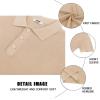 imageCOOFANDY Mens Slim Fit Knit Polo Shirts Business Lightweight Polo Sweater Casual Summer Ribbed Textured Collared T ShirtLight Coffee