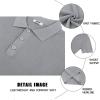 imageCOOFANDY Mens Slim Fit Knit Polo Shirts Business Lightweight Polo Sweater Casual Summer Ribbed Textured Collared T ShirtLight Grey
