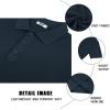 imageCOOFANDY Mens Slim Fit Knit Polo Shirts Business Lightweight Polo Sweater Casual Summer Ribbed Textured Collared T ShirtNavy Blue