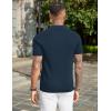 imageCOOFANDY Mens Slim Fit Knit Polo Shirts Business Lightweight Polo Sweater Casual Summer Ribbed Textured Collared T ShirtNavy Blue