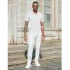 imageCOOFANDY Mens Slim Fit Knit Polo Shirts Business Lightweight Polo Sweater Casual Summer Ribbed Textured Collared T ShirtWhite