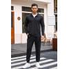 imageCOOFANDY Mens Tracksuit 2 Piece Quarter Zip Polo Athletic Sweatsuits Casual Running Jogging Sport Suit SetsAll Black