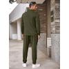 imageCOOFANDY Mens Tracksuit 2 Piece Quarter Zip Polo Athletic Sweatsuits Casual Running Jogging Sport Suit SetsArmy Green
