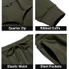imageCOOFANDY Mens Tracksuit 2 Piece Quarter Zip Polo Athletic Sweatsuits Casual Running Jogging Sport Suit SetsArmy Green