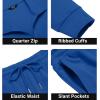 imageCOOFANDY Mens Tracksuit 2 Piece Quarter Zip Polo Athletic Sweatsuits Casual Running Jogging Sport Suit SetsBlue