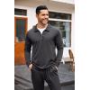 imageCOOFANDY Mens Tracksuit 2 Piece Quarter Zip Polo Athletic Sweatsuits Casual Running Jogging Sport Suit SetsDark Gray