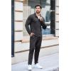 imageCOOFANDY Mens Tracksuit 2 Piece Quarter Zip Polo Athletic Sweatsuits Casual Running Jogging Sport Suit SetsDark Gray