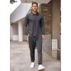 imageCOOFANDY Mens Tracksuit 2 Piece Quarter Zip Polo Athletic Sweatsuits Casual Running Jogging Sport Suit SetsDark Gray