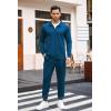 imageCOOFANDY Mens Tracksuit 2 Piece Quarter Zip Polo Athletic Sweatsuits Casual Running Jogging Sport Suit SetsDenim Blue
