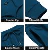 imageCOOFANDY Mens Tracksuit 2 Piece Quarter Zip Polo Athletic Sweatsuits Casual Running Jogging Sport Suit SetsDenim Blue