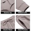 imageCOOFANDY Mens Tracksuit 2 Piece Quarter Zip Polo Athletic Sweatsuits Casual Running Jogging Sport Suit SetsGrey