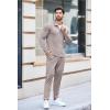 imageCOOFANDY Mens Tracksuit 2 Piece Quarter Zip Polo Athletic Sweatsuits Casual Running Jogging Sport Suit SetsGrey