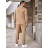imageCOOFANDY Mens Tracksuit 2 Piece Quarter Zip Polo Athletic Sweatsuits Casual Running Jogging Sport Suit SetsKhaki
