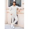 imageCOOFANDY Mens Tracksuit 2 Piece Quarter Zip Polo Athletic Sweatsuits Casual Running Jogging Sport Suit SetsWhite
