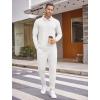 imageCOOFANDY Mens Tracksuit 2 Piece Quarter Zip Polo Athletic Sweatsuits Casual Running Jogging Sport Suit SetsWhite