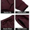 imageCOOFANDY Mens Tracksuit 2 Piece Quarter Zip Polo Athletic Sweatsuits Casual Running Jogging Sport Suit SetsWine Red