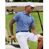 imageCOOFANDY Mens Casual Polo Shirts Short Sleeve Classic Basic Tee Button Collar Shirt Summer Golf TShirtBlue