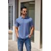 imageCOOFANDY Mens Casual Polo Shirts Short Sleeve Classic Basic Tee Button Collar Shirt Summer Golf TShirtBlue