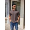 imageCOOFANDY Mens Casual Polo Shirts Short Sleeve Classic Basic Tee Button Collar Shirt Summer Golf TShirtBrown