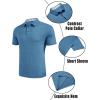 imageCOOFANDY Mens Casual Polo Shirts Short Sleeve Classic Basic Tee Button Collar Shirt Summer Golf TShirtDark Blue