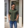 imageCOOFANDY Mens Casual Polo Shirts Short Sleeve Classic Basic Tee Button Collar Shirt Summer Golf TShirtDark Green