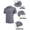 imageCOOFANDY Mens Casual Polo Shirts Short Sleeve Classic Basic Tee Button Collar Shirt Summer Golf TShirtDark Grey