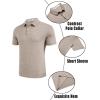 imageCOOFANDY Mens Casual Polo Shirts Short Sleeve Classic Basic Tee Button Collar Shirt Summer Golf TShirtKhaki