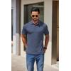 imageCOOFANDY Mens Casual Polo Shirts Short Sleeve Classic Basic Tee Button Collar Shirt Summer Golf TShirtNavy Blue