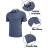 imageCOOFANDY Mens Casual Polo Shirts Short Sleeve Classic Basic Tee Button Collar Shirt Summer Golf TShirtNavy Blue