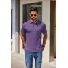 imageCOOFANDY Mens Casual Polo Shirts Short Sleeve Classic Basic Tee Button Collar Shirt Summer Golf TShirtPurple