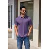 imageCOOFANDY Mens Casual Polo Shirts Short Sleeve Classic Basic Tee Button Collar Shirt Summer Golf TShirtPurple