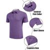 imageCOOFANDY Mens Casual Polo Shirts Short Sleeve Classic Basic Tee Button Collar Shirt Summer Golf TShirtPurple