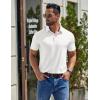 imageCOOFANDY Mens Casual Polo Shirts Short Sleeve Classic Basic Tee Button Collar Shirt Summer Golf TShirtWhite
