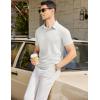 imageCOOFANDY Mens Casual Polo Shirts Short Sleeve Classic Basic Tee Button Collar Shirt Summer Golf TShirtWhite