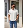 imageCOOFANDY Mens Casual Polo Shirts Short Sleeve Classic Basic Tee Button Collar Shirt Summer Golf TShirtWhite