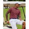 imageCOOFANDY Mens Casual Polo Shirts Short Sleeve Classic Basic Tee Button Collar Shirt Summer Golf TShirtWine Red