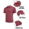 imageCOOFANDY Mens Casual Polo Shirts Short Sleeve Classic Basic Tee Button Collar Shirt Summer Golf TShirtWine Red