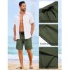 imageCOOFANDY Mens Casual Shorts Elastic Waist Drawstring Shorts Lightweight Summer Beach ShortsArmy Green