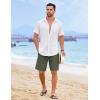 imageCOOFANDY Mens Casual Shorts Elastic Waist Drawstring Shorts Lightweight Summer Beach ShortsArmy Green