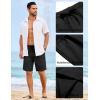 imageCOOFANDY Mens Casual Shorts Elastic Waist Drawstring Shorts Lightweight Summer Beach ShortsBlack