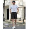 imageCOOFANDY Mens Casual Shorts Elastic Waist Drawstring Shorts Lightweight Summer Beach ShortsBlackArmy Green