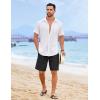 imageCOOFANDY Mens Casual Shorts Elastic Waist Drawstring Shorts Lightweight Summer Beach ShortsBlackArmy Green