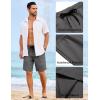 imageCOOFANDY Mens Casual Shorts Elastic Waist Drawstring Shorts Lightweight Summer Beach ShortsDark Grey