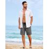 imageCOOFANDY Mens Casual Shorts Elastic Waist Drawstring Shorts Lightweight Summer Beach ShortsDark Grey