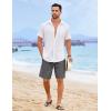 imageCOOFANDY Mens Casual Shorts Elastic Waist Drawstring Shorts Lightweight Summer Beach ShortsDark Grey