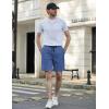 imageCOOFANDY Mens Casual Shorts Elastic Waist Drawstring Shorts Lightweight Summer Beach ShortsDenim Blue
