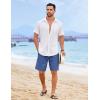 imageCOOFANDY Mens Casual Shorts Elastic Waist Drawstring Shorts Lightweight Summer Beach ShortsDenim Blue